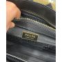 Small Prada Symbole embroidered fabric handbag