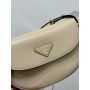 Prada Arqué leather shoulder bag with flap