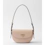 Prada Arqué leather shoulder bag with flap