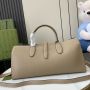 Gucci Medium Tote bag with Hook closure-Taupe