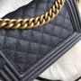 Small Boy Chanel Handbag in Grained leather 