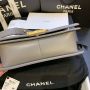 Medium Boy Chanel Handbag  in Lambskin 