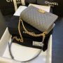 Medium Boy Chanel Handbag  in Lambskin 