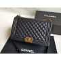 Large Boy Chanel Handbag  in Lambskin 