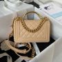 Small Boy Chanel Flap Bag with Handle 