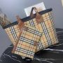 Burberry Check Cotton Medium London Tote Bag