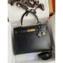 Hermes Kelly 25 2way Handbag in Box Leather 