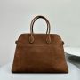 The Row Soft Margaux 17 Bag in Suede