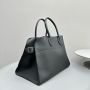 The Row Soft Margaux 15 Bag in leather-Black