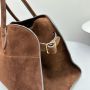 The Row Soft Margaux 15 Bag in Suede