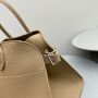 The Row Soft Margaux 15 Bag in leather-Taupe