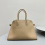 The Row Soft Margaux 15 Bag in leather-Taupe