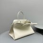 The Row Soft Margaux 15 Bag in leather-White